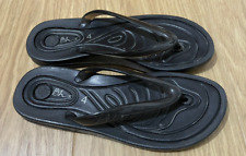 BHS Ladies / Girls Black Sturdy Plastic Flip Flops Size 4 VGC