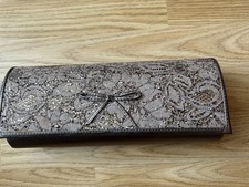 LOTUS PEWTER CLUTCH BAG WITH CHAIN