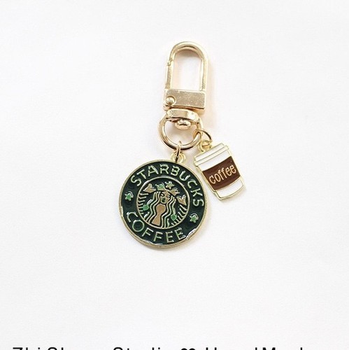 Starbucks gold keychain - , w/