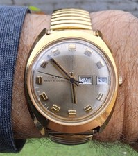 Rare Working Timex Gents GB Made Watch -Day & Date/VGC for Age/Winder Bit Stiff