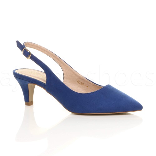 Womens ladies low mid heel - low, 50s