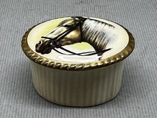 Horses Aynsley Porcelain Pill Box or Small Trinket Box (P-224 201) (A)