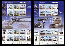 ISLE OF MAN  2003  HISTORY OF POWERED FLIGHT  PAIR OF SHEETS  SG.1067/72  MNH