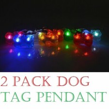 (Pack 2) LED Dog Collar Tag
