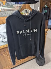 Balmain Logo Black Hoodie Size