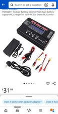 VOANZO 1-6S Lipo Battery balance Multi-type battery support RC Charger for 1/10 