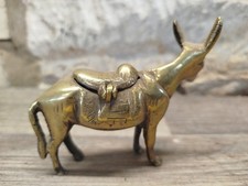 Small  solid brass donkey with