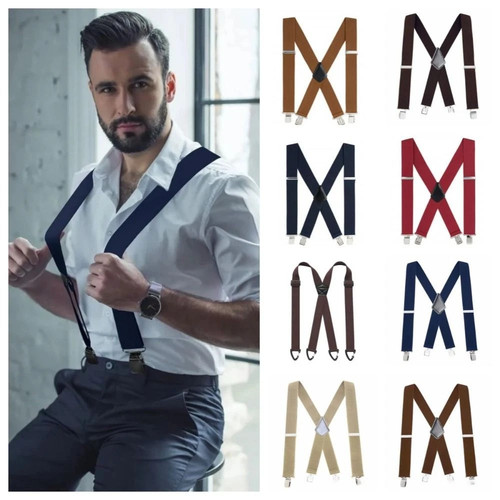 Extra wide unisex suspenders - unisex,