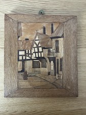 Vintage Rustic Wood Marquetry
