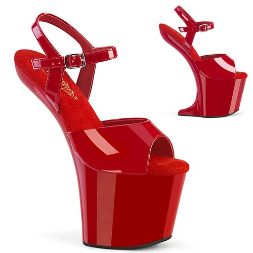 Red black pu heelless - black,,