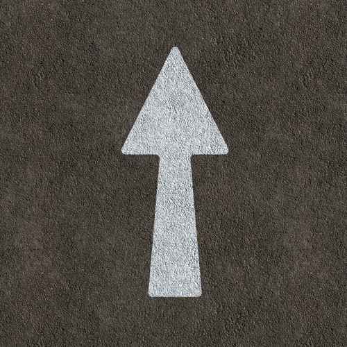 Arrow stencil large - large, straigh