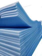 High-Density  BLUE Upholstery foam Sheets - 60" x 20" In all thicknesses UK MADE