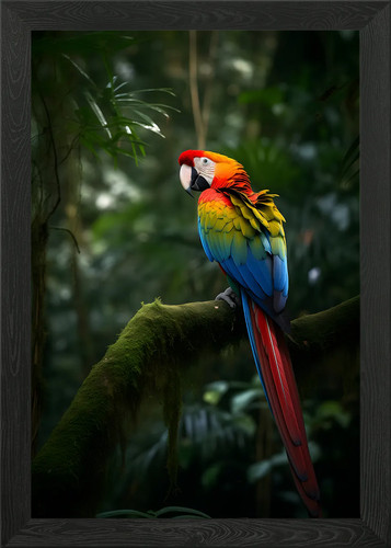 Scarlet macaw rainforest - scarlet, in