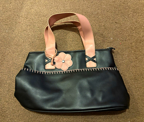Black faux leather - black, satchel