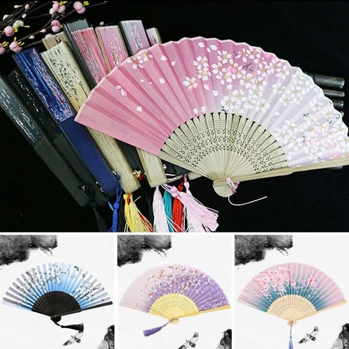 Bamboo folding hand silk - folding,
