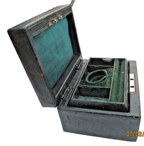 Antique leather covered - antique,, leather-covered