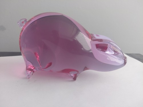 Wedgwood crystal glass pig - crystal,