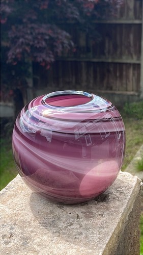 Vintage amethyst blown art - amethyst,