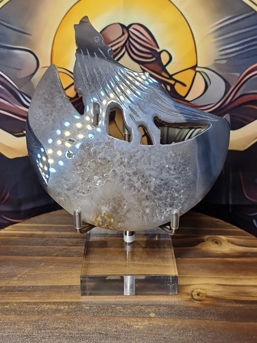 Druzy agate crystal - agate, on