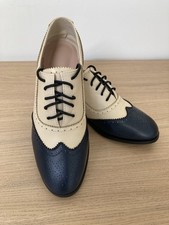 Women’s Navy & Cream Brogue Shoes Size 7