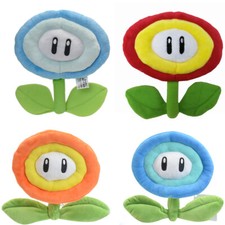 Anime Super Mario Bros Ice Fire Flower Plush Toys Soft Stuffed Doll Xmas Gifts