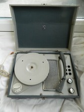 Vintage Portadyne Portable RECORD PLAYER.Valve Type.Spares or Repair.