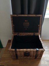 Large Harrods Hamper/Picnic Basket- fully lined with intact restraing straps