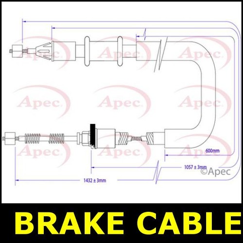 Handbrake cable parking - handbrake, rear