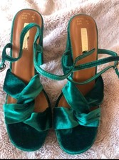 Primark green faux velvet