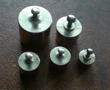 5 Vintage Metric Chrome Churn Weights 50g 20g   2 x 10g and 5g