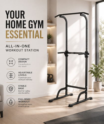 Power tower dip station pull - tower,