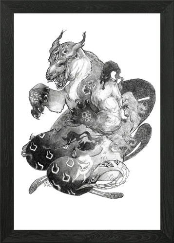 Demon cat genie serpent - genie,
