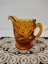 Vintage Brown Amber Glass Milk