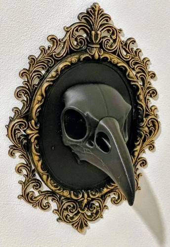Gothic raven wall art black - gothic,