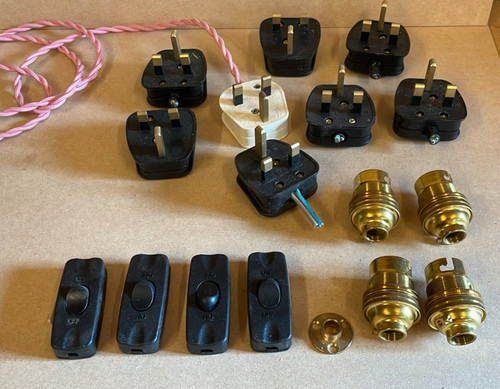 Electric plugs brass - electric, 4x