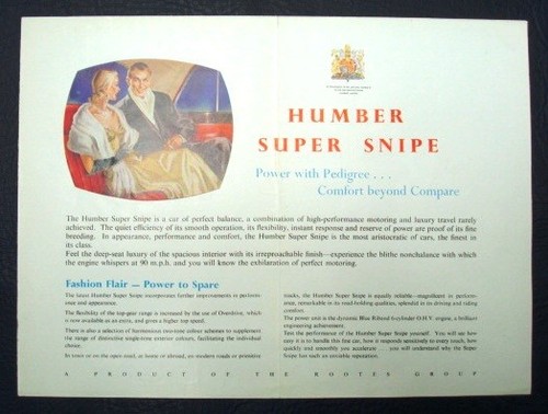 Humber super snipe - snipe, car