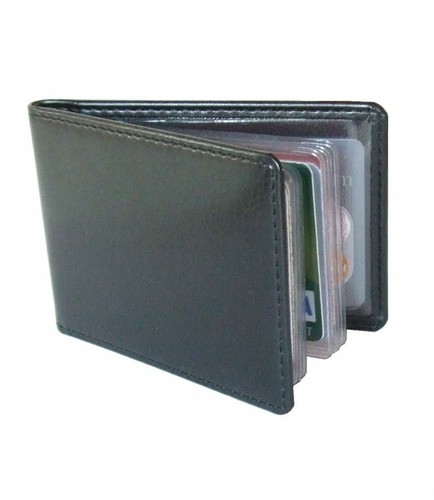 Leather travel card holder - leather,