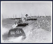 GLENN FORD in speedboat