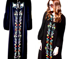  ZARA LONG BLACK DRESS MIDI