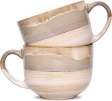 Large Ceramic Coffee Mug Set