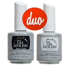 IBD Pure LED & UV Just Gel Polish 2x14ml ~ DUO SET TOP COAT + BASE COAT ~
