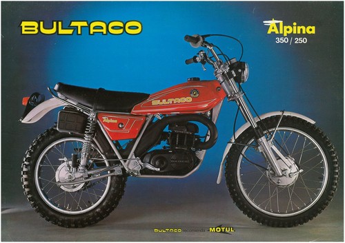 Bultaco brochure alpina 350 - bultaco,