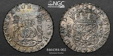 Nice 1738 Shipwreck 8 Reales Pillar Dollar silver coin - Hollandia NGC AU + COA