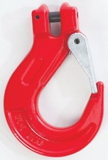 Grade 80 Clevis Sling Hook To Suit 7 & 8mm Chain - Chain Sling Hook With Catch 