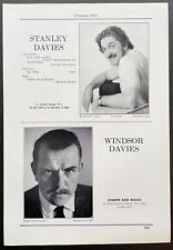 WINDSOR DAVIES Rare Vintage 1974 Acting Agency Page : It Ain't Half Hot Mum