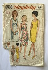 Simplicity 6538 Sewing Pattern