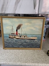 Steamboat Oil Painting On