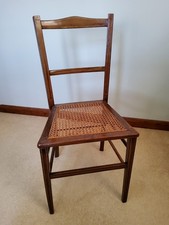 Antique Edwardian Cane Chair Bedroom Accent Chair