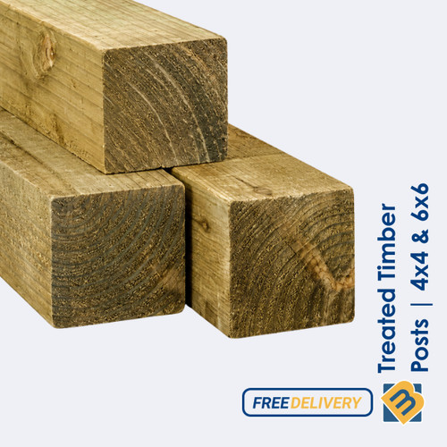 Treated timber fence posts - treated,