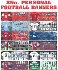 Football 2No. Personal Birthday Banners
